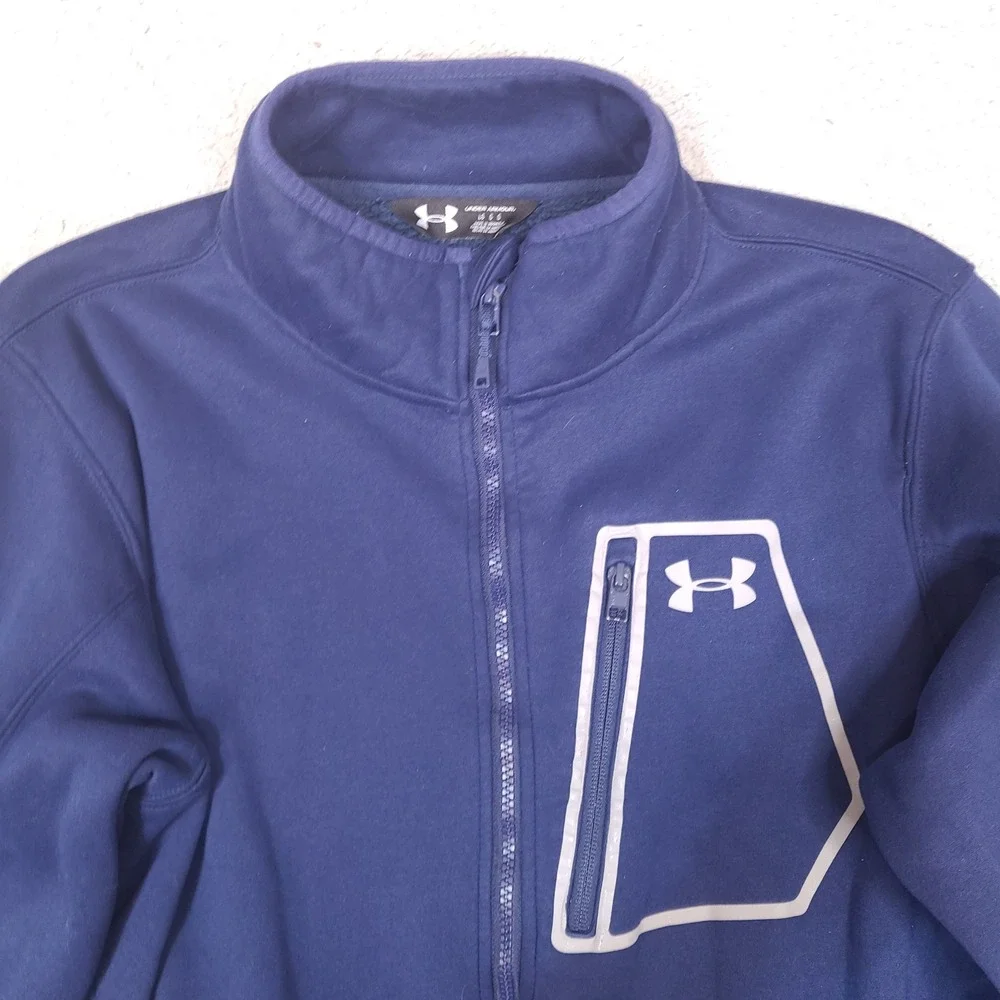 Under Armour Storm1‎ Navy Blue Full Zip Jacket Men's Size LG Fleece Lined